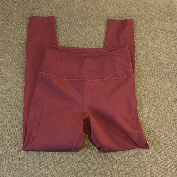 Girlfriend Collective Compressive High Rise Legging in Maroon - Picture 1 of 5